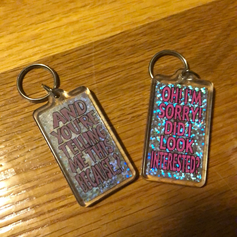 Vintage 90’s fun sparkly keychains